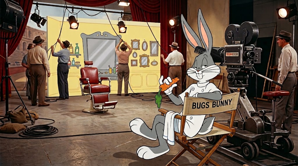 Bugs Bunny at work during the peak of his mid-century theatrical career.