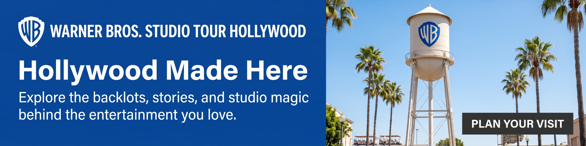 Warner Bros. Studio Tour Hollywood advertisement
