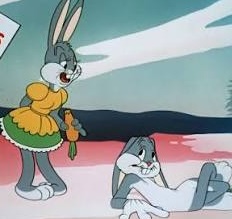 Bugs Bunny and Mrs. Bugs Bunny still from Hold the Lion, Please